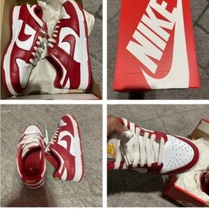 Nike Red and White gym dunks